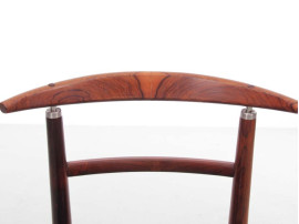 Mid-Century  modern scandinavian set of 4  chairs in rosewood model 465  by Helge Sibast