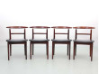 Mid-Century  modern scandinavian set of 4  chairs in rosewood model 465  by Helge Sibast