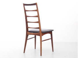 Mid-Century  modern scandinavian set of 4 teak chairs model Lis  by Niels Koefoed