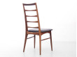 Mid-Century  modern scandinavian set of 4 teak chairs model Lis  by Niels Koefoed