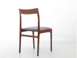 Mid-Century  modern scandinavian  set of 6 chairs in rosewood