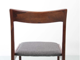 Mid-Century  modern scandinavian  set of 6 chairs in rosewood