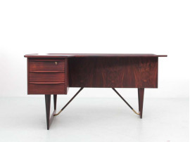 Bureau scandinave boomerang en palissandre