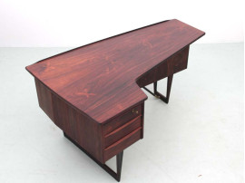 Bureau scandinave boomerang en palissandre