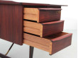 Bureau scandinave boomerang en palissandre