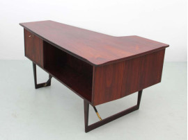 Bureau scandinave boomerang en palissandre