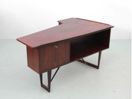 Bureau scandinave boomerang en palissandre