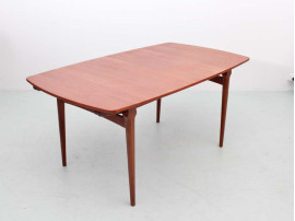 Mid-Century  modern scandinavian dining table in teak, 6/10 seats