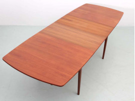 Mid-Century  modern scandinavian dining table in teak, 6/10 seats