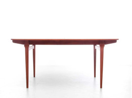 Mid-Century  modern scandinavian dining table in teak, 6/10 seats