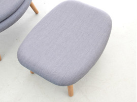 Fauteuil scandinave About A Lounge AAL 92 avec repose pieds