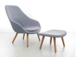 Fauteuil scandinave About A Lounge AAL 92 avec repose pieds