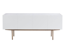 Enfilade scandinave Luc Wood 160  laquée blanc