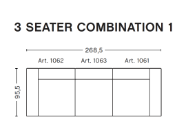 MAGS CLASSIC sofa 3 seater Combinaison 1