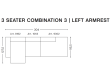 MAGS CLASSIC sofa 3 seater Combinaison 3 Left