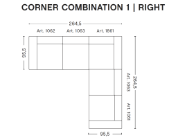 MAGS CLASSIC sofa Corner Combinaison 1 right