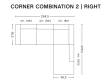 MAGS CLASSIC sofa 3 seater Corner Combinaison 2 right