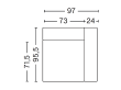 MAGS CLASSIC module. Right armrest Small -1061