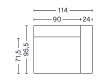 MAGS CLASSIC module. Right armrest Large - 1961