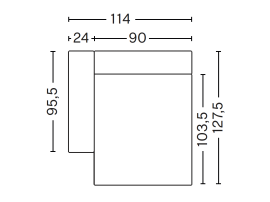 MAGS CLASSIC module. Chaise longue left Large - 8262