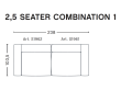 MAGS SOFT sofa 2,5 seater Combinaison 1