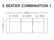 Canapé scandinave MAGS SOFT 3 places Combinaison 1