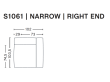 MAGS SOFT module. Right armrest Small -1061