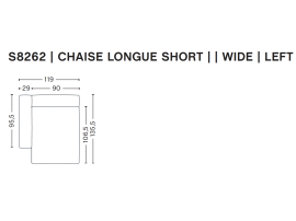 MAGS SOFT module. Chaise longue left Large - S8262