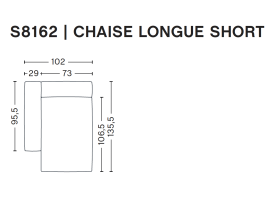 copy of MAGS SOFT module. Chaise longue left small - S8162