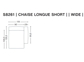 MAGS SOFT module. Chaise longue right Large - S8261