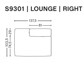 MAGS SOFT Lounge, droite - S9301