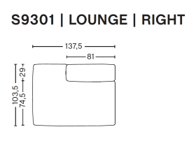 MAGS SOFT module. Lounge right - S9301