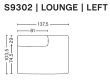 MAGS SOFT module. Lounge left - S9302