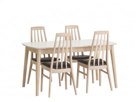 Table de repas scandinave à rallonges, modèle 121, 4/8 pers.