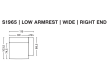 MAGS SOFT LOW module. Right armrest Large - S1965