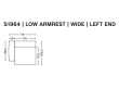 MAGS SOFT LOW module. Left armrest Large - S1964