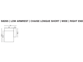MAGS SOFT LOW module. Chaise longue right Large - S8265
