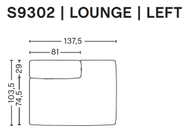 MAGS SOFT LOW module. Lounge left - S9302