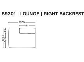 MAGS SOFT LOW module. Lounge right - S9301