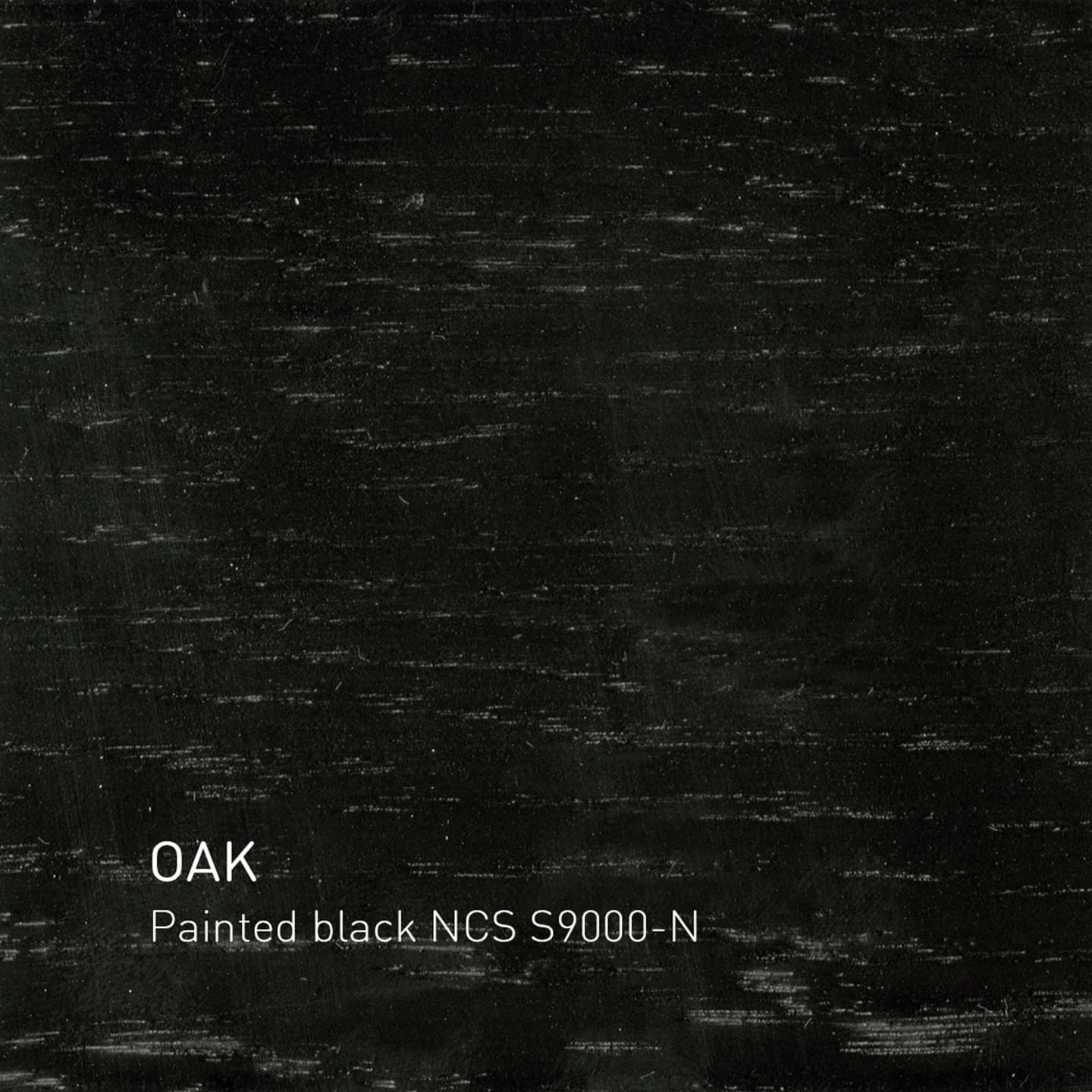 black painted oak