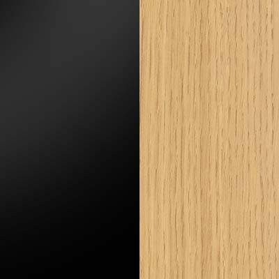 Black linoleum noir / Oak edges