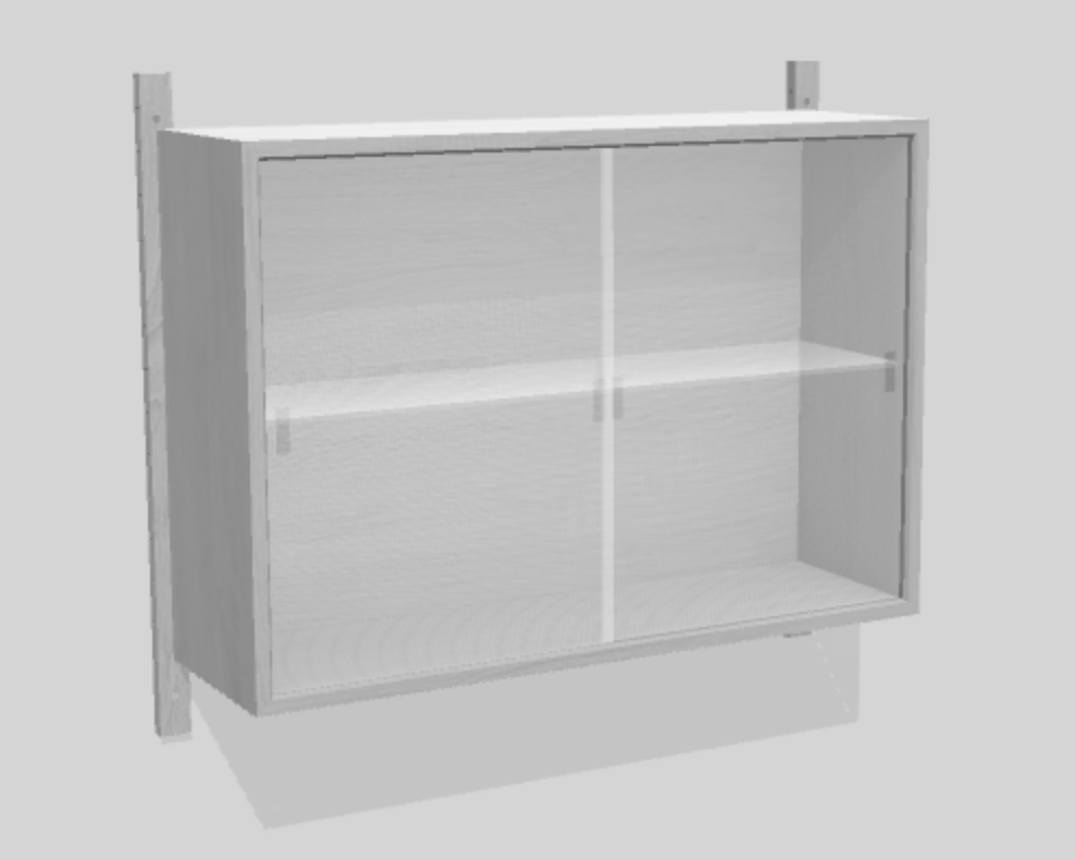 Vitrine 80 x 24 x 56 cm