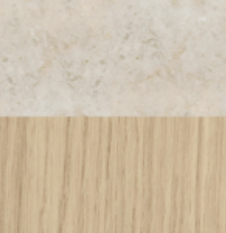 Lacquered Oak & Crema Diva Marble