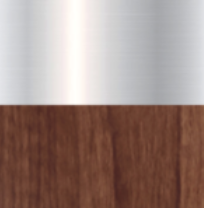 Chrome & Lacquered Walnut